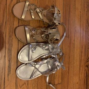 Sandals gold and silver